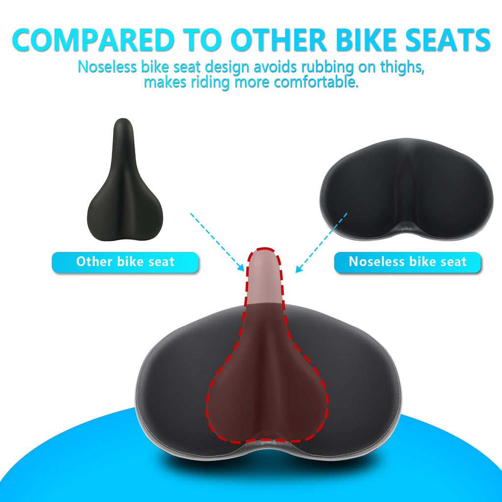 YN 3, Noseless XL Plus Bike Seat for Men Women Comfort-3