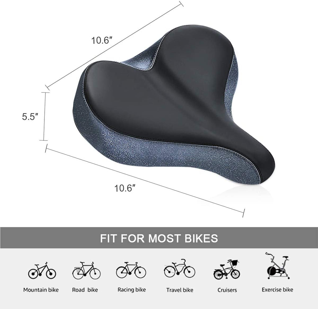 YS 5, YLG Wide Comfort Bike Saddle with Taillight-3