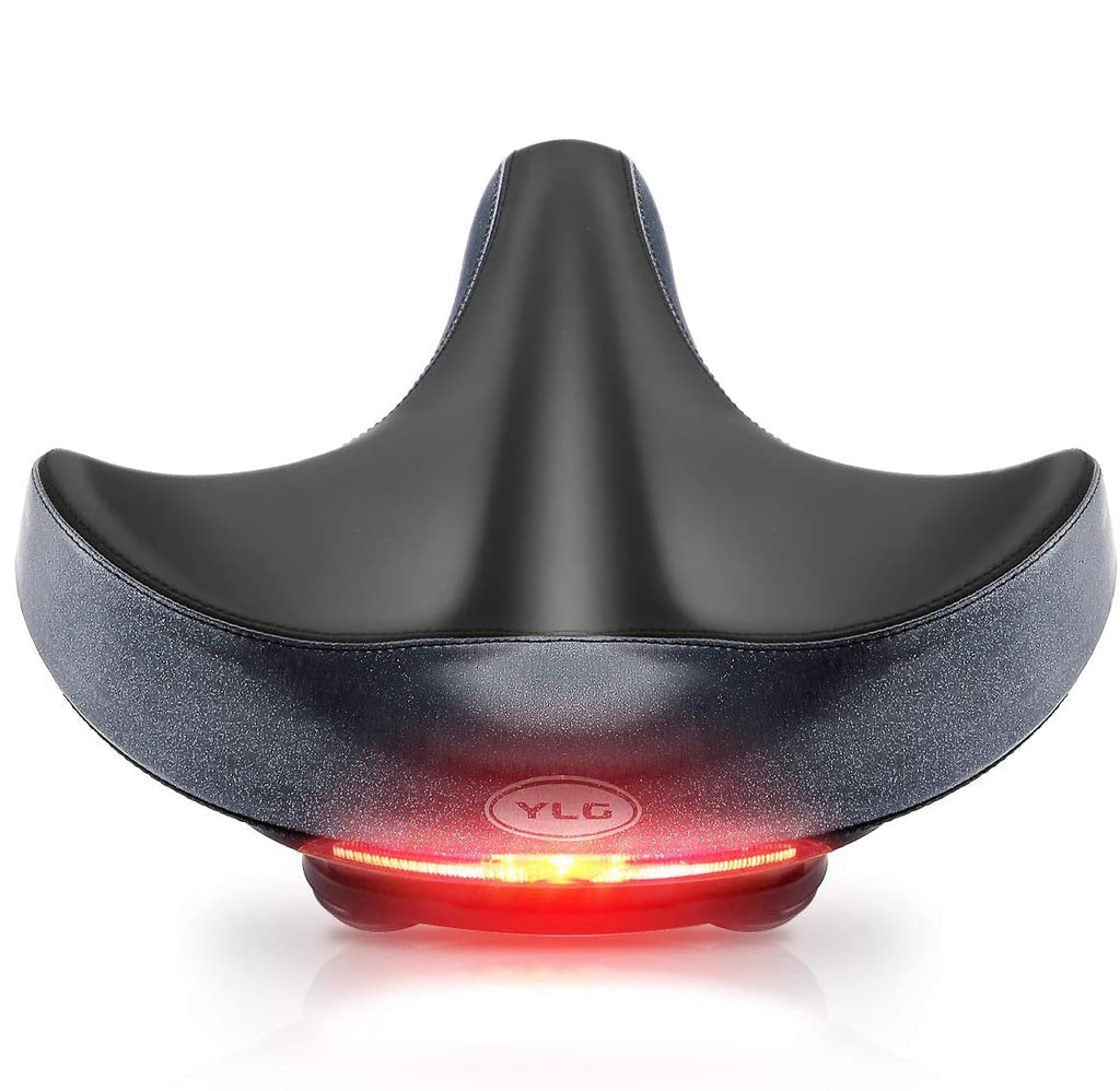 YS 5, YLG Wide Comfort Bike Saddle with Taillight-0
