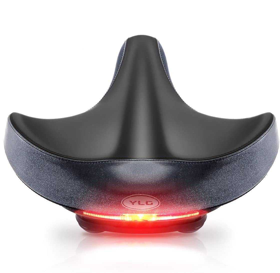 YS 5, YLG Wide Comfort Bike Saddle with Taillight-0