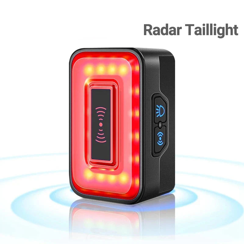 Smart Bicycle Radar Tail Light AI Brake Sensing Black-2